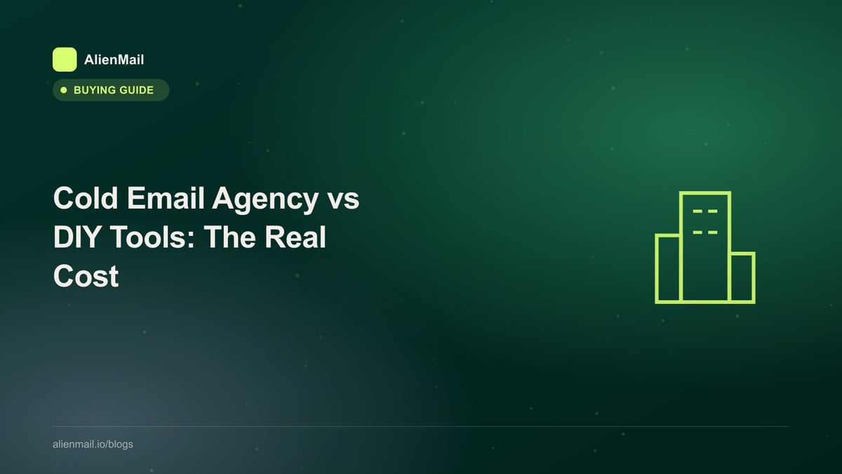 Cold Email Agency vs DIY Tools: The Real Cost