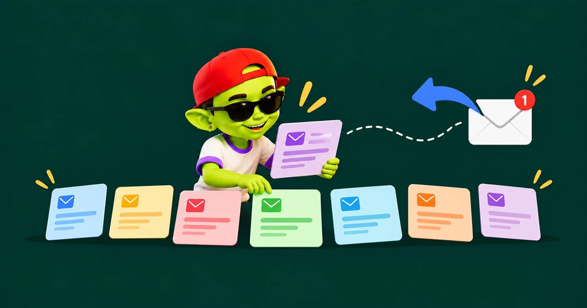 Cold email templates: a row of email template cards with a reply coming back