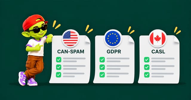 Is cold email legal: CAN-SPAM, GDPR and CASL compliance checklists